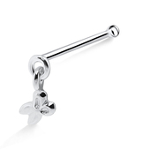 Scissor Shaped Silver Bone Nose Stud NSKD-551